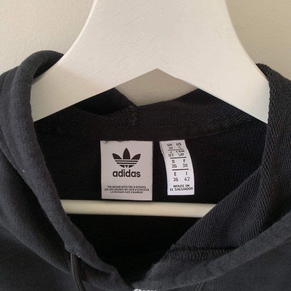 Adidas Cropped Logo Hoodie - Picture 3 of 4